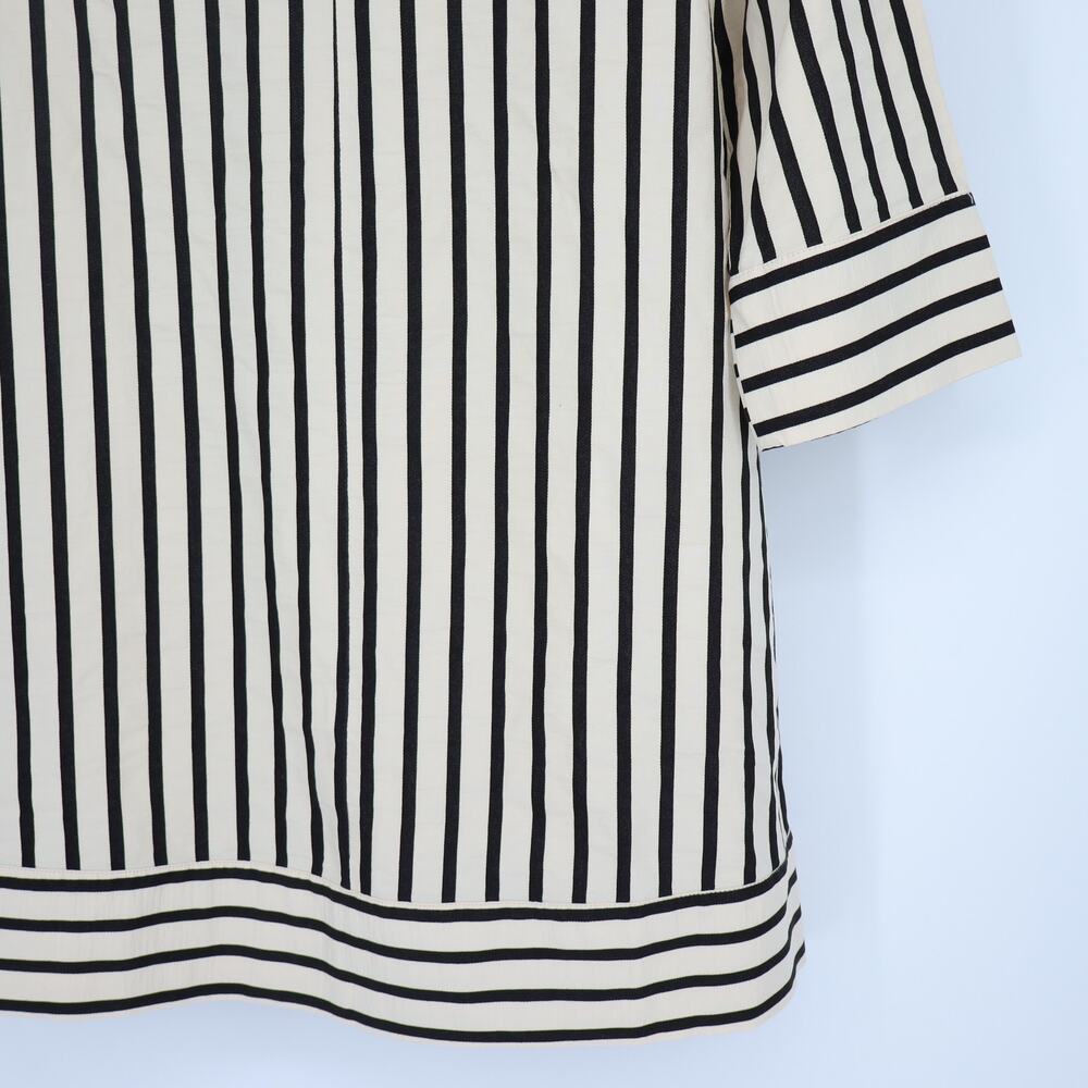 ENGLISH FACTORY Stripe Collared Mini Dress Beige Black NWT Pullover Women's S - Picture 5 of 10